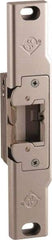 Adams Rite - 3.38" Long x 1" Wide, Clear Anodized Finish, Electric Door Strike - Field Selectable 12, 16, or 24 VAC/DC, AC/DC Power, Zinc Alloy - Eagle Tool & Supply