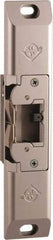Adams Rite - 3.38" Long x 1" Wide, Clear Anodized Finish, Electric Door Strike - Field Selectable 12, 16, or 24 VAC/DC, AC/DC Power, Zinc Alloy - Eagle Tool & Supply