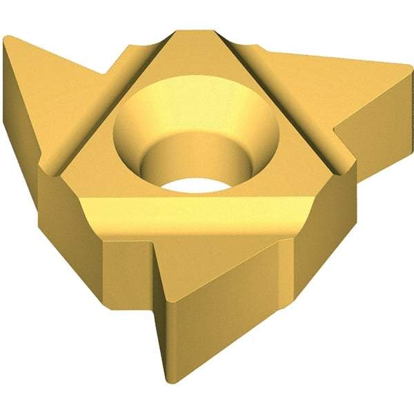 Vargus - 4UIL Internal Left Hand SAGE Laydown Threading Insert - Grade VKX, TiN Coated Carbide - Eagle Tool & Supply