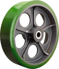 Hamilton - 20 Inch Diameter x 5 Inch Wide, Polyurethane on Cast Iron Caster Wheel - 9,000 Lb. Capacity, 5-1/4 Inch Hub Length, 3-1/4 Inch Axle Diameter, Plain Bore Bearing - Eagle Tool & Supply