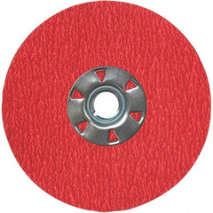 VSM - 4-1/2" Diam 7/8" Hole 24 Grit Fiber Disc - Very Coarse Grade, Ceramic, 13,000 Max RPM, Series XF870 - Eagle Tool & Supply