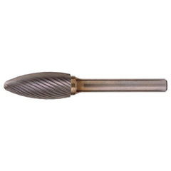 SH-5 Standard Cut Solid Carbide Bur-Flame Shape - Exact Industrial Supply