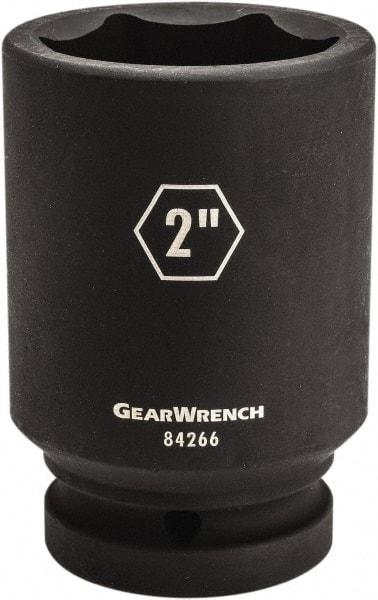 GearWrench - 1" Drive 1-3/4" Deep Impact Socket - 6 Points, 4-1/4" OAL - Eagle Tool & Supply