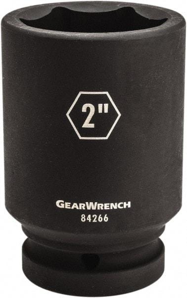 GearWrench - 1" Drive 1-3/16" Deep Impact Socket - 6 Points, 4-1/4" OAL - Eagle Tool & Supply