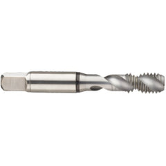‎10-24 2FL 2B Cobalt Spiral Flute Semi-Bott Black Ring Tap-Bright-45 Degree Helix - Eagle Tool & Supply