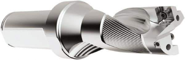 Seco - 76mm Max Drill Depth, 2xD, 38mm Diam, Indexable Insert Drill - 2 Inserts, 40mm Shank Diam, Straight Shank - Eagle Tool & Supply