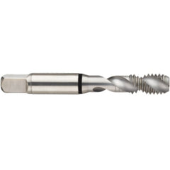 ‎10-32 2FL 2B Cobalt Spiral Flute Semi-Bott Black Ring Tap-Bright-45 Degree Helix - Eagle Tool & Supply