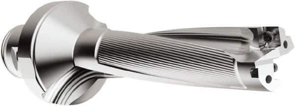 Seco - 108mm Max Drill Depth, 4xD, 27mm Diam, Indexable Insert Drill - 2 Inserts, 28mm Shank Diam, Straight Shank - Eagle Tool & Supply