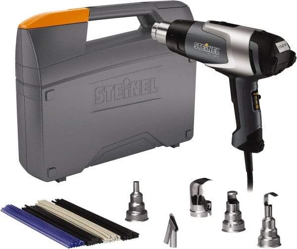 Steinel - 120 to 1,150°F Heat Setting, 4 to 13 CFM Air Flow, Heat Gun Kit - 120 Volts, 13.3 Amps, 1,600 Watts, 6' Cord Length - Eagle Tool & Supply