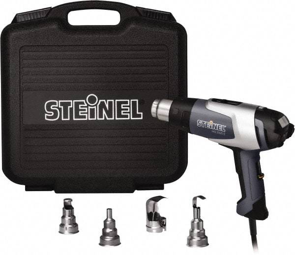 Steinel - 120 to 1,200°F Heat Setting, 4 to 13 CFM Air Flow, Heat Gun Kit - 120 Volts, 13.5 Amps, 1,600 Watts, 6' Cord Length - Eagle Tool & Supply