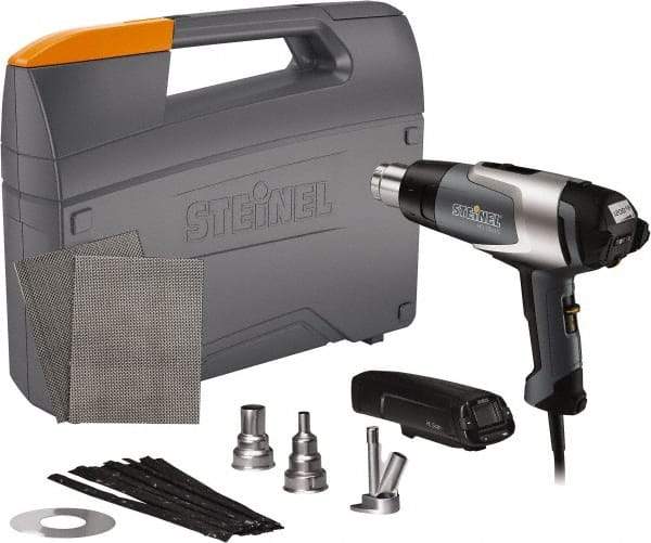 Steinel - 120 to 1,200°F Heat Setting, 4 to 13 CFM Air Flow, Heat Gun Kit - 120 Volts, 13.5 Amps, 1,600 Watts, 6' Cord Length - Eagle Tool & Supply