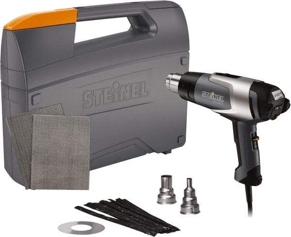 Steinel - 120 to 1,200°F Heat Setting, 4 to 13 CFM Air Flow, Heat Gun Kit - 120 Volts, 13.5 Amps, 1,600 Watts, 6' Cord Length - Eagle Tool & Supply