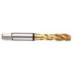 3/8-16 2B 2-Flute Cobalt Black Ring Semi-Bottoming 45 degree Spiral Flute Tap-TiN - Eagle Tool & Supply