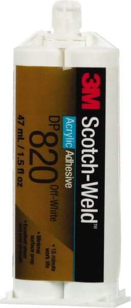 3M - 48.5 mL Cartridge Two Part Acrylic Adhesive - 15 to 20 min Working Time - Eagle Tool & Supply