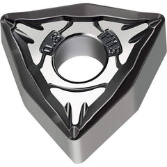 Walter - WNMG FM5 Grade WSM10S Turning Insert - TiAlN+Al2O3+(Al) Finish, 80° Trigon, 12.7mm Inscr Circle, 4.76mm Thick, 0.8mm Corner Radius - Eagle Tool & Supply