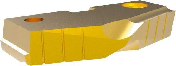 Allied Machine and Engineering - 3" Diam x 7/16" Thick, Seat Code 5, 144° Included Angle Spade Drill Insert - TiN Coated, Cobalt, Grade Super Cobalt, Series T-A - Eagle Tool & Supply