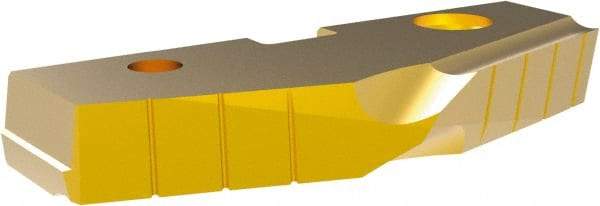 Allied Machine and Engineering - 3-1/4" Diam x 7/16" Thick, Seat Code 6, 144° Included Angle Spade Drill Insert - TiN Coated, Cobalt, Grade Super Cobalt, Series T-A - Eagle Tool & Supply