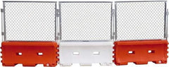 VizCon - 53" High x 73" Long x 3" Wide Barrier Fence Panel - Galvanized Finish, Silver, Use with 45032-O, 45032-W - Eagle Tool & Supply