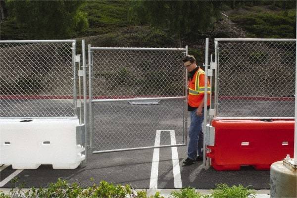 VizCon - 72" High x 6' Long x 72" Wide Barrier Gate Panel - Galvanized Finish, Silver, Use with 45032-O, 45032-W - Eagle Tool & Supply