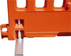 VizCon - 72" High x 6' Long x 38" Wide Barrier Leg Kit - Bright Finish, Silver, Use with 57000 - Eagle Tool & Supply
