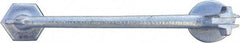 VizCon - 6" High x 2" Long x 2" Wide Barrier Drain Plug Wrench - Bright Finish, Silver, Use with 45032-O, 45032-W - Eagle Tool & Supply