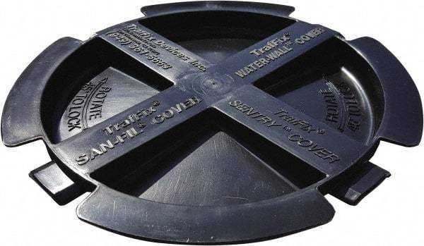 VizCon - 1" High x 8" Long x 8" Wide Barrier Fill Cap - Uncoated, Black, Use with 45032-O, 45032-W - Eagle Tool & Supply