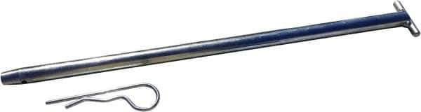 VizCon - 72" High x 6' Long x 1-1/2" Wide Barrier Connector Pin - Galvanized Finish, Silver, Use with 45032-O, 45032-W - Eagle Tool & Supply