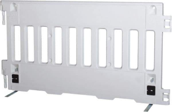 VizCon - 38" High x 6' Max Width Barrier - Polyethylene, White - Eagle Tool & Supply