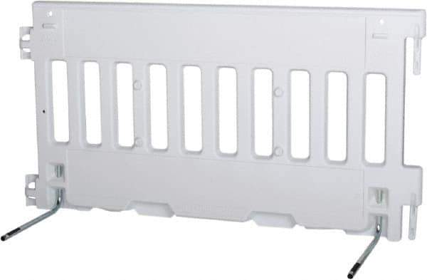 VizCon - 38" High x 6' Max Width Barrier - Polyethylene, White - Eagle Tool & Supply