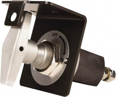 Battery Doctor - 2 Position, 12 Volt, 500 Amp, Battery Disconnect Switch with Lockout Plate - On-Off Sequence, Black & Silver - Eagle Tool & Supply