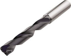 Seco - 6.6mm 140° Solid Carbide Jobber Drill - TiAlN Finish, Right Hand Cut, Spiral Flute, Straight Shank, 91mm OAL, Cone Relief Point - Eagle Tool & Supply