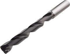 Seco - 5.5mm 140° Solid Carbide Jobber Drill - TiAlN Finish, Right Hand Cut, Spiral Flute, Straight Shank, 94mm OAL, Cone Relief Point - Eagle Tool & Supply