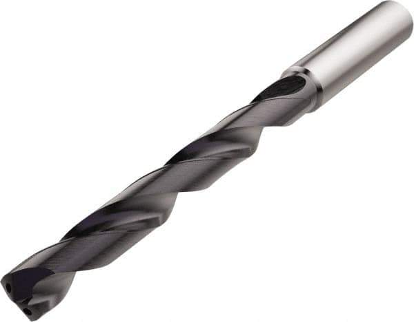 Seco - 4.8mm 140° Solid Carbide Jobber Drill - TiAlN Finish, Right Hand Cut, Spiral Flute, Straight Shank, 94mm OAL, Cone Relief Point - Eagle Tool & Supply