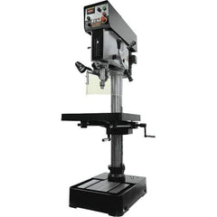 Jet - 10-7/16" Swing, Variable Speed Pulley Drill & Tap Press - Variable Speed, 2 hp, Three Phase - Eagle Tool & Supply