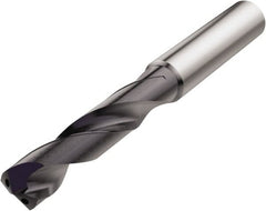 Seco - 11.55mm 140° Spiral Flute Solid Carbide Screw Machine Drill Bit - Eagle Tool & Supply