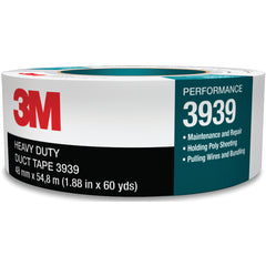3M Heavy Duty Duct Tape 3939 Silver 48 mm × 54.8 m 9.0 mil Individually Wrapped Conveniently Packaged - Eagle Tool & Supply