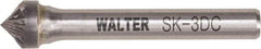 WALTER Surface Technologies - 3/8" Cut Diam, 1/4" Shank Diam, Cone Head Double Cut Burr - Tungsten Carbide, 0.2" LOC, 4-1/2" OAL - Eagle Tool & Supply