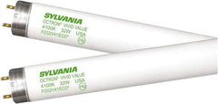 SYLVANIA - 32 Watt Fluorescent Tubular Medium Bi-Pin Lamp - 4,100°K Color Temp, 2,800 Lumens, T8, 30,000 hr Avg Life - Eagle Tool & Supply