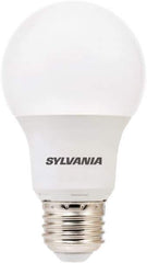 SYLVANIA - 8 Watt LED Residential/Office Medium Screw Lamp - 5,000°K Color Temp, 800 Lumens, Shatter Resistant, A19, 11,000 hr Avg Life - Eagle Tool & Supply