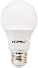 SYLVANIA - 6 Watt LED Residential/Office Medium Screw Lamp - 2,700°K Color Temp, 450 Lumens, Shatter Resistant, A19, 11,000 hr Avg Life - Eagle Tool & Supply