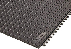 Notrax - 3' Long x 3' Wide x 5/8" Thick, Anti-Fatigue Modular Matting Tiles - 4 Interlocking Sides, Black, For Dry Areas, Series 460 - Eagle Tool & Supply