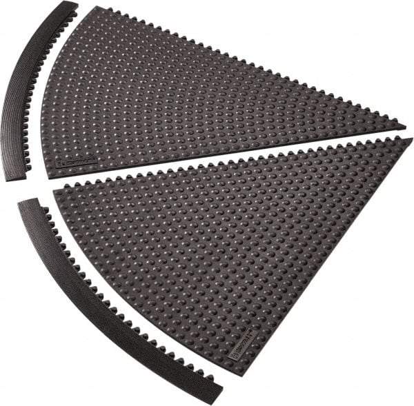 Notrax - 3' Long x 28" Wide x 5/8" Thick, Anti-Fatigue Modular Matting Tiles - 4 Interlocking Sides, Black, For Dry Areas, Series 433 - Eagle Tool & Supply