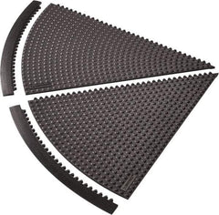 Notrax - 3' Long x 2" Wide x 5/8" Thick, Anti-Fatigue Modular Matting Tiles - Male, 4 Interlocking Sides, Black, For Dry Areas, Series 431 - Eagle Tool & Supply