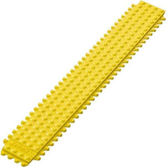 Notrax - 3' Long x 3" Wide x 5/8" Thick, Anti-Fatigue Modular Matting Tiles - Male, 4 Interlocking Sides, Yellow, For Dry Areas, Series 469 - Eagle Tool & Supply