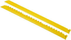 Notrax - 3' Long x 2" Wide x 5/8" Thick, Anti-Fatigue Modular Matting Tiles - Male, 4 Interlocking Sides, Yellow, For Dry Areas, Series 461 - Eagle Tool & Supply