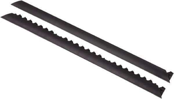 Notrax - 3' Long x 2" Wide x 5/8" Thick, Anti-Fatigue Modular Matting Tiles - Male, 4 Interlocking Sides, Black, For Dry Areas, Series 461 - Eagle Tool & Supply
