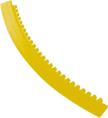 Notrax - 3' Long x 2" Wide x 5/8" Thick, Anti-Fatigue Modular Matting Tiles - Male, 4 Interlocking Sides, Yellow, For Dry Areas, Series 481 - Eagle Tool & Supply