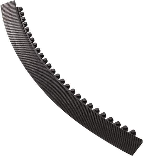 Notrax - 3' Long x 2" Wide x 5/8" Thick, Anti-Fatigue Modular Matting Tiles - Female, 4 Interlocking Sides, Black, For Dry Areas, Series 481 - Eagle Tool & Supply