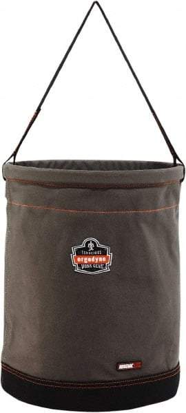 Ergodyne - 1 Pocket Gray Canvas Tool Bucket - 16" Wide x 16" Deep x 20" High - Eagle Tool & Supply