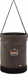 Ergodyne - 1 Pocket Gray Canvas Tool Bucket - 12-1/2" Wide x 12-1/2" Deep x 17" High - Eagle Tool & Supply